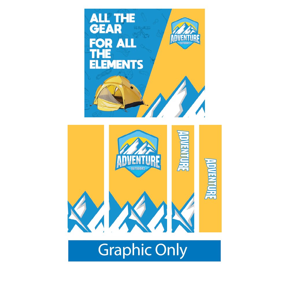 Wallbox 10ft w/Right Storage — Single Sided Graphic Only with Black Back Fabric